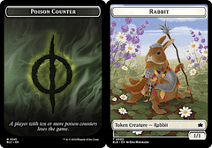 Poison Counter (0041) // Rabbit (0003) Double-Sided Token